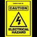 Sign company name here caution electrical hazard